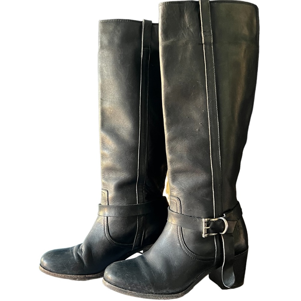 Frye Malorie Leather Knotted Tall Boots